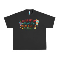 Pigment Black please let me drink my iced coffee in peace Urban Heavy Tee - MaliasSmallBusiness