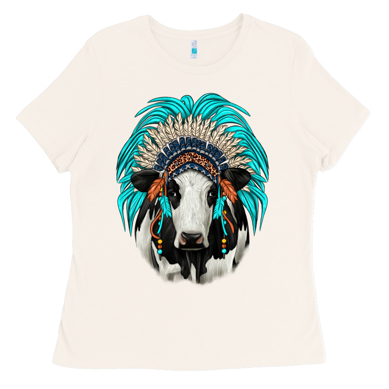 Holstein Indian Headdress Ladies Tee by JahusDesignShop | Teevron