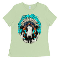 Matcha holstein indian headdress Ladies Tee - JahusDesignShop