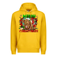 Lemon merry christmas cow Premium Hoodie - CowGirlArtShop