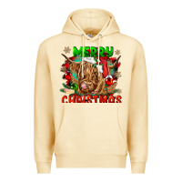 Pina Colada merry christmas cow Premium Hoodie - CowGirlArtShop