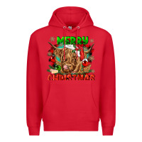 Red merry christmas cow Premium Hoodie - CowGirlArtShop