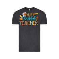 Vintage Black One thankful Teacher Vintage Tee - NancyCooperArtShop