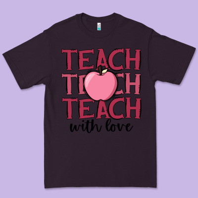 Teach With Love Premium Tee Designed By Jahusdesignshop