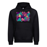 Black halloween trees and turquoise glitter background Urban Hoodie - BundleAndBundleShop