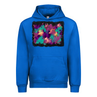 Cobalt halloween trees and turquoise glitter background Urban Hoodie - BundleAndBundleShop