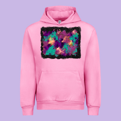 Halloween Trees And Turquoise Glitter Background Urban Hoodie Designed By Bundleandbundleshop