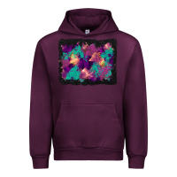 Mauve Wine halloween trees and turquoise glitter background Urban Hoodie - BundleAndBundleShop