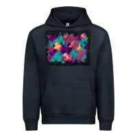 Navy halloween trees and turquoise glitter background Urban Hoodie - BundleAndBundleShop