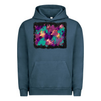 Pigment Midnight Navy halloween trees and turquoise glitter background Urban Hoodie - BundleAndBundleShop