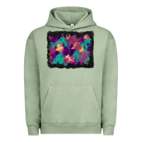 Pigment Oil Green halloween trees and turquoise glitter background Urban Hoodie - BundleAndBundleShop