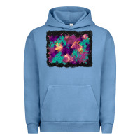 Pigment Pebble Blue halloween trees and turquoise glitter background Urban Hoodie - BundleAndBundleShop