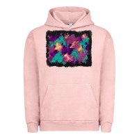 Pigment Salmon halloween trees and turquoise glitter background Urban Hoodie - BundleAndBundleShop