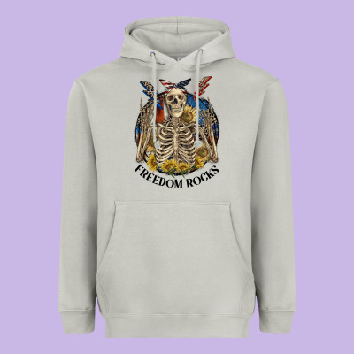 Freedom Rocks Heavyweight Hoodie Designed By Cowgirlartshop