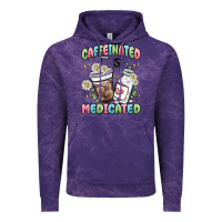 Cloud Purple caffeinated and medicated Vintage Hoodie - MaliasSmallBusiness