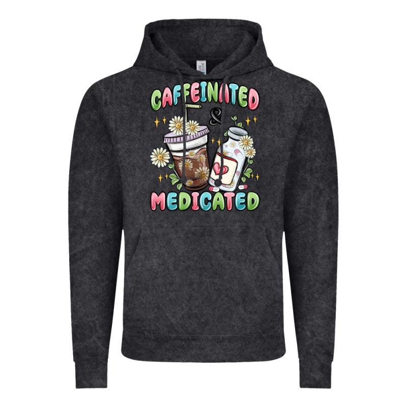 Caffeinated And Medicated Vintage Hoodie by MaliasSmallBusiness | Teevron