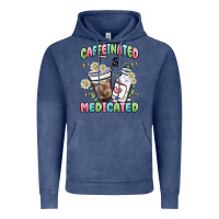 Vintage Denim caffeinated and medicated Vintage Hoodie - MaliasSmallBusiness