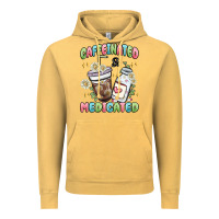 Vintage Mustard caffeinated and medicated Vintage Hoodie - MaliasSmallBusiness