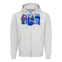 Dove Grey Colon Cancer coffee cups blue ribbon Zipper Hoodie - NancyCooperArtShop