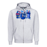 Heather Grey Colon Cancer coffee cups blue ribbon Zipper Hoodie - NancyCooperArtShop