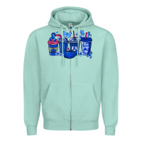 Colon Cancer Coffee Cups Blue Ribbon Zipper Hoodie | Teevron