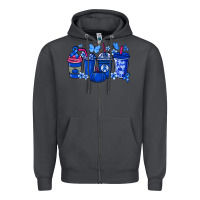 Smoke Colon Cancer coffee cups blue ribbon Zipper Hoodie - NancyCooperArtShop