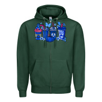 Sports Green Colon Cancer coffee cups blue ribbon Zipper Hoodie - NancyCooperArtShop