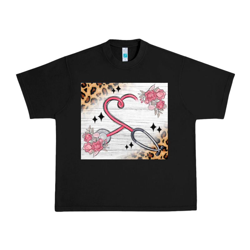 Customized Leopard Floral Nurse Urban Heavy Tee by MaliasSmallBusiness | Teevron
