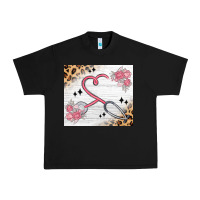 Black customized leopard floral nurse Urban Heavy Tee - MaliasSmallBusiness