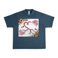 Midnight Navy customized leopard floral nurse Urban Heavy Tee - MaliasSmallBusiness