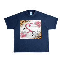 Navy customized leopard floral nurse Urban Heavy Tee - MaliasSmallBusiness