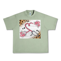 Oil Green customized leopard floral nurse Urban Heavy Tee - MaliasSmallBusiness