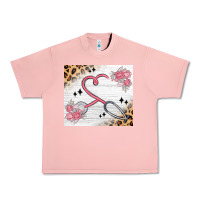 Salmon customized leopard floral nurse Urban Heavy Tee - MaliasSmallBusiness