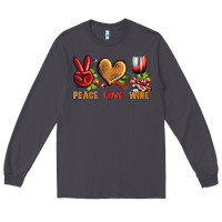 Smoke Peace Love Wine Long Sleeve Tee - BundleAndBundleShop