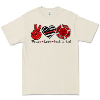 Peace Love Back To Red Premium Tee | Teevron