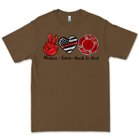 Cacao peace love back to red Premium Tee - Artiststas