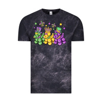 Cloud Black mardi gras bead dogs Vintage Tee - MaliasSmallBusiness
