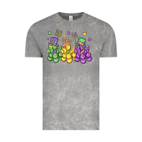 Cloud Rock mardi gras bead dogs Vintage Tee - MaliasSmallBusiness