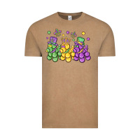 Vintage Coffee mardi gras bead dogs Vintage Tee - MaliasSmallBusiness