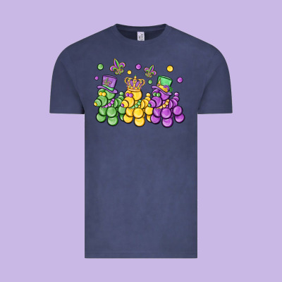 Mardi Gras Bead Dogs Vintage Tee Designed By Maliassmallbusiness