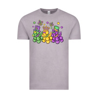 Vintage Zinc mardi gras bead dogs Vintage Tee - MaliasSmallBusiness