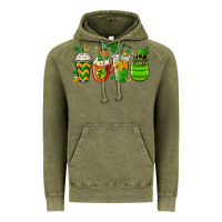 Vintage Olive st. patricks day coffee cups Vintage Hoodie - MaliasSmallBusiness