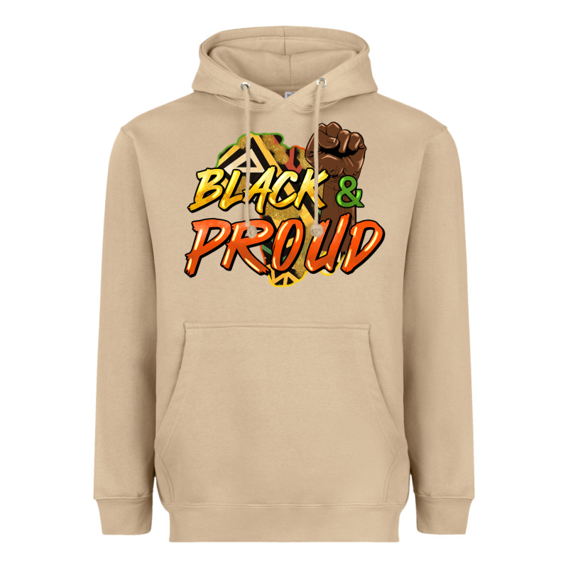 Black And Proud Heavyweight Hoodie by HowdyJamesFarm | Teevron