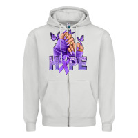Dove Grey Hope lavender ribbon all cancers Zipper Hoodie - NancyCooperArtShop