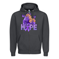 Smoke Hope lavender ribbon all cancers Zipper Hoodie - NancyCooperArtShop