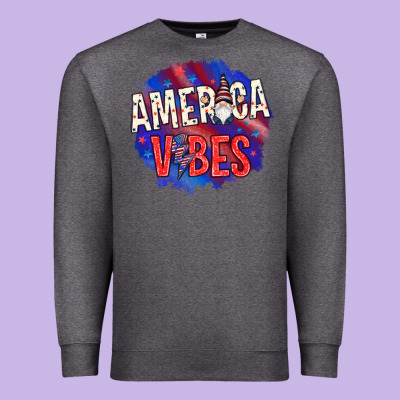 America Vibes With Gnome Premium Sweatshirt Designed By Howdyjamesfarm
