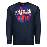 Navy America vibes with gnome Premium Sweatshirt - HowdyJamesFarm
