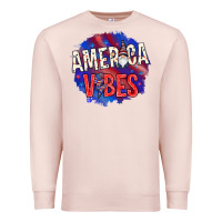 Pale Pink America vibes with gnome Premium Sweatshirt - HowdyJamesFarm