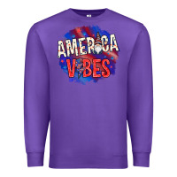 Purple America vibes with gnome Premium Sweatshirt - HowdyJamesFarm