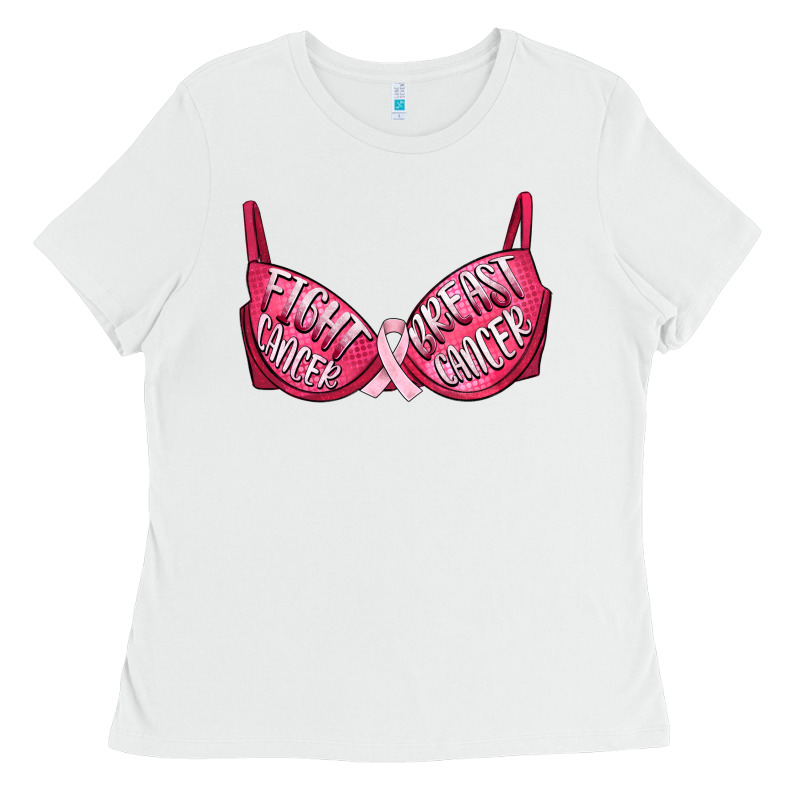 Fight Cancer Breast Cancer Bra Ladies Tee by Artiststas | Teevron